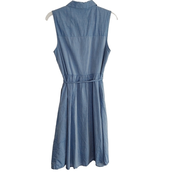Who What Wear A-Line Shirt Dress Medium Sleeveless Lined Button Front Tie Back - Picture 8 of 16
